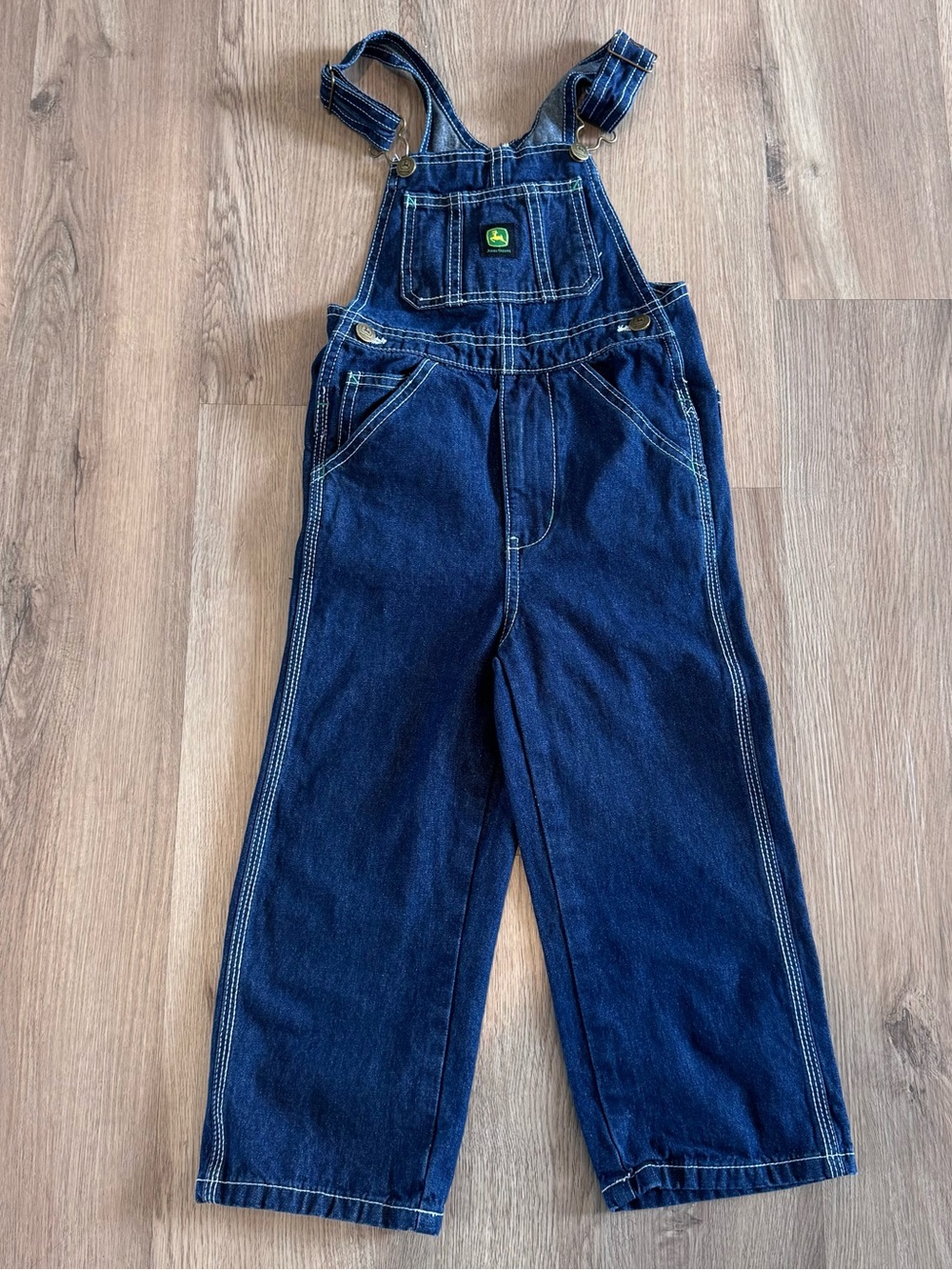 John Deere Navy Blue Denim Kids' Overalls